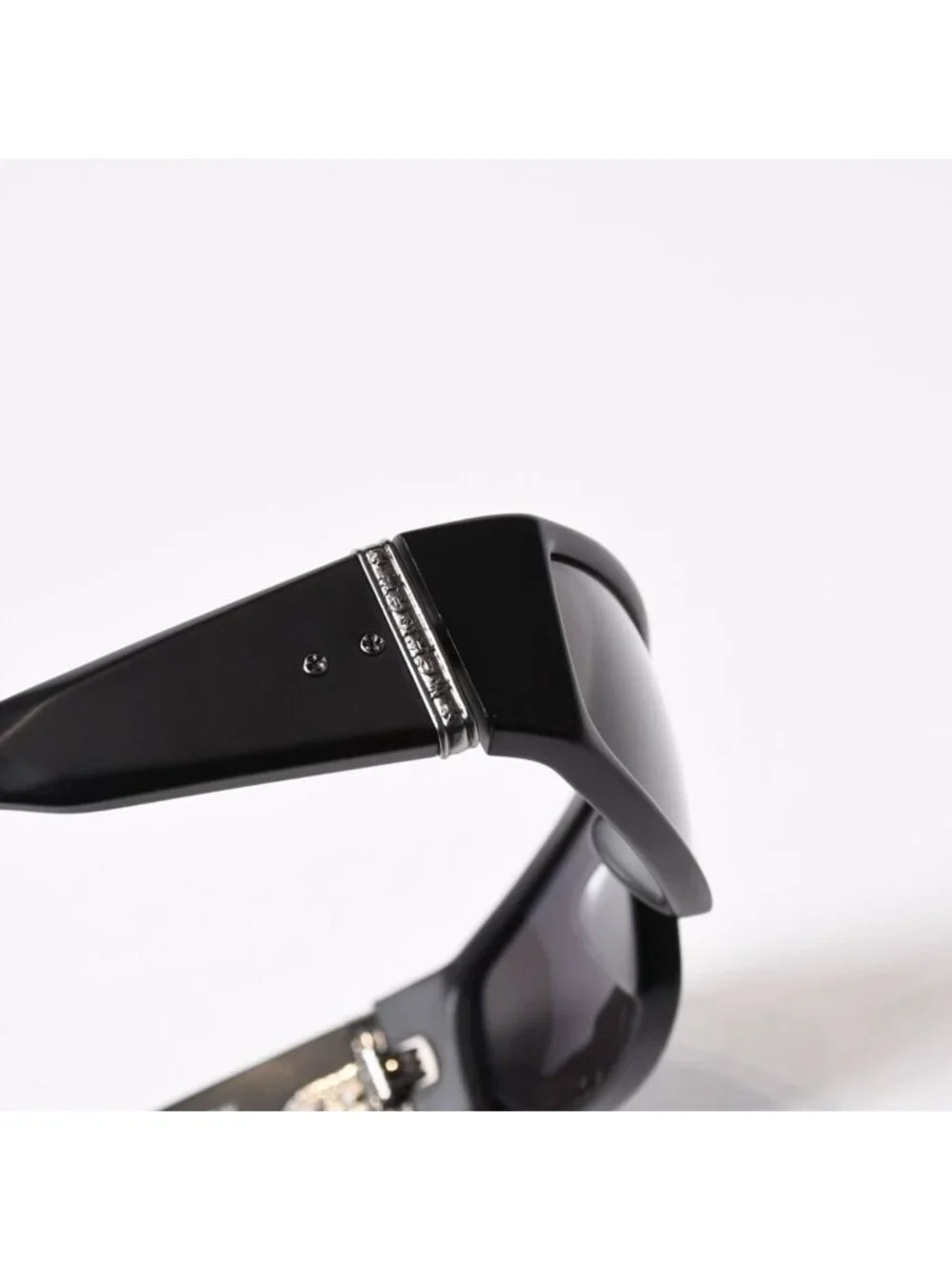Chrome Hearts Porny Sunglasses Acetate 925 Sterling Silver Black Eyewear